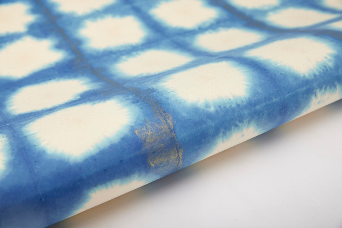 Navy Tie Dye Wrapping Paper Sheet