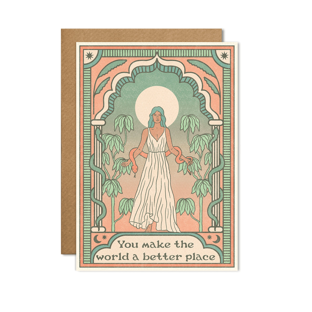 World a Better Place Art Nouveau Card