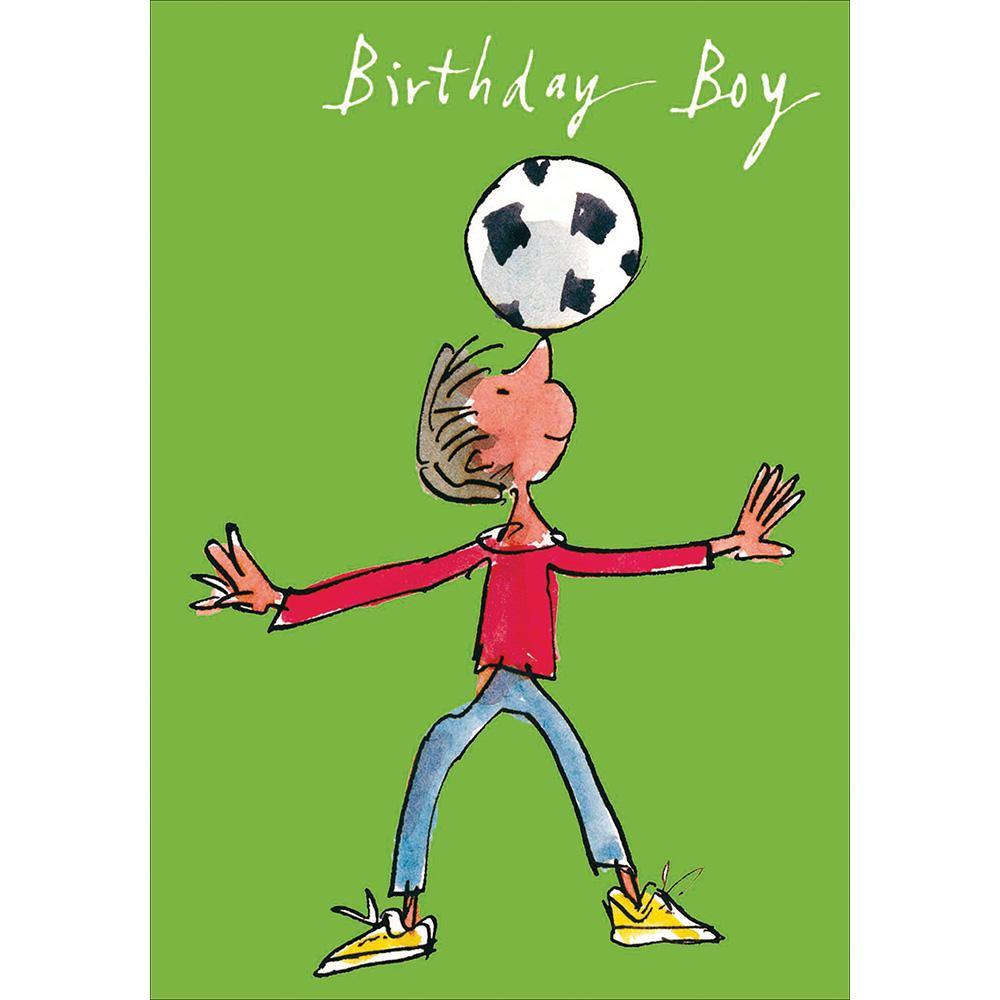 Birthday Boy Football Quentin Blake Card - Penny Black