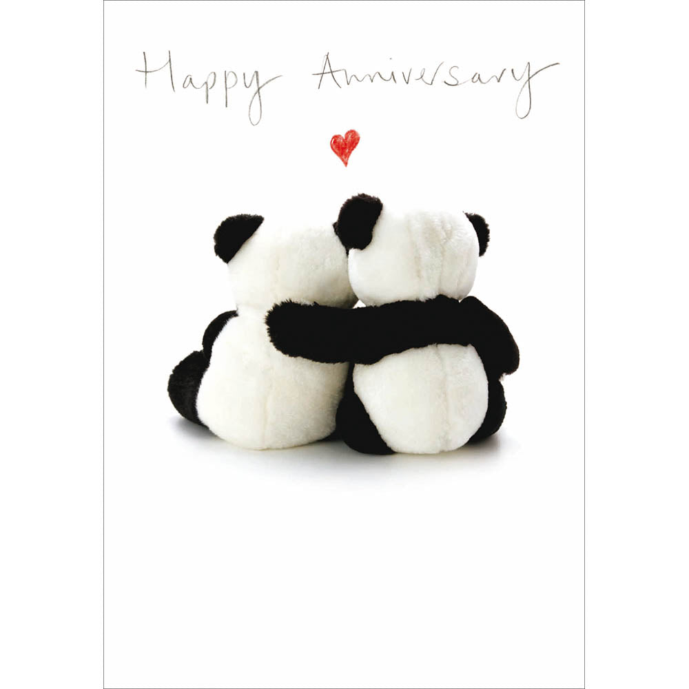 Cuddling Pandas Anniversary Card - Penny Black