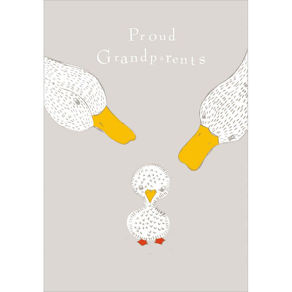 Little Duckling Proud Grandparents New Baby Card - Penny Black