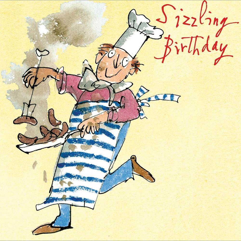 Sausage Sizzle Quentin Blake Birthday Card - Penny Black