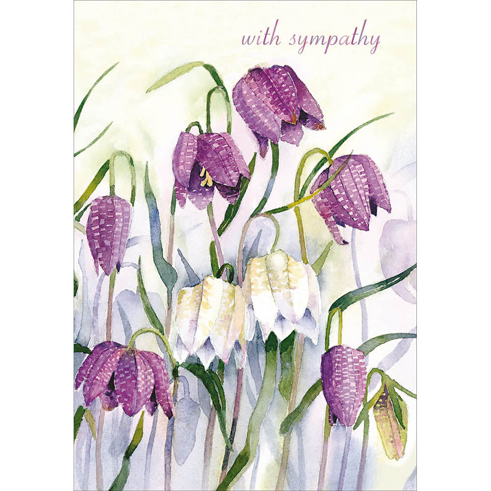 Snakehead Fritillaries With Sympathy Card - Penny Black