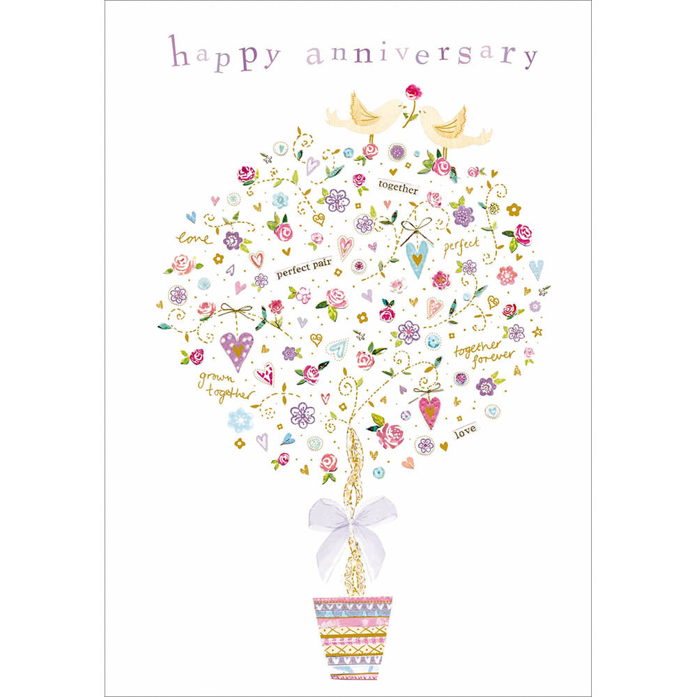 Tree Tokens Happy Anniversary Card by penny black