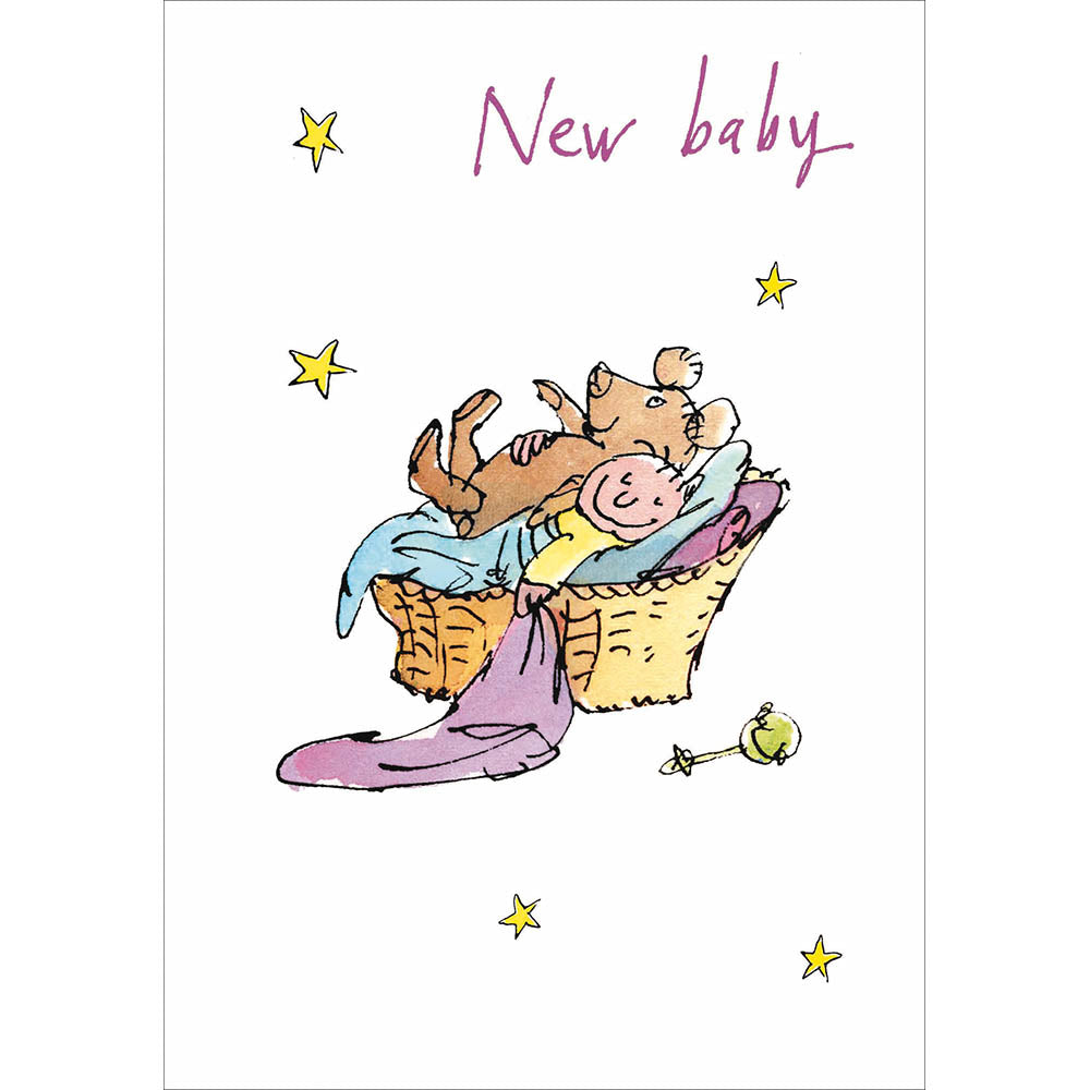 New Baby Bear Quentin Blake Card - Penny Black