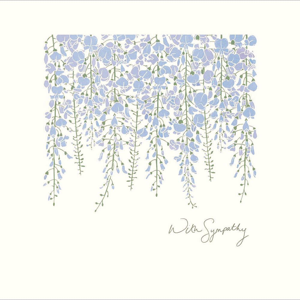 Hanging Wisteria Sympathy Card - Penny Black