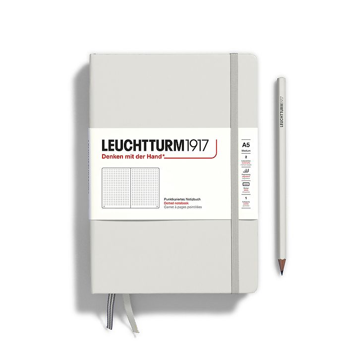 Leuchtturm1917 Notebook A5 Medium Hardcover in grey colour