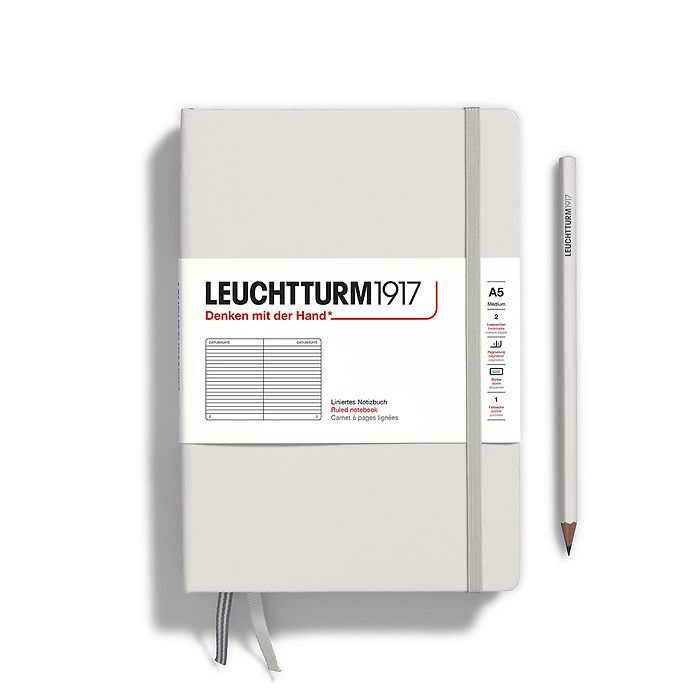 Leuchtturm1917 Notebook A5 Medium Hardcover in grey by penny black