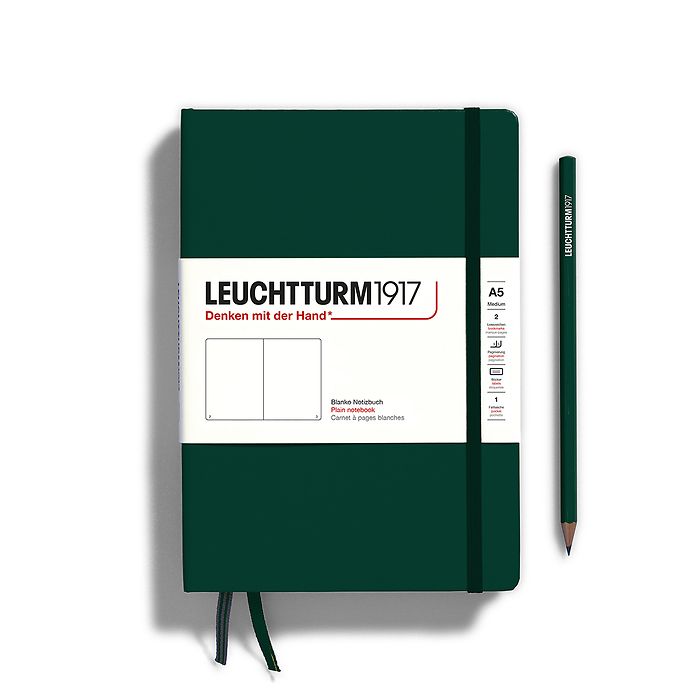 Leuchtturm1917 Notebook A5 Medium Hardcover in forest green