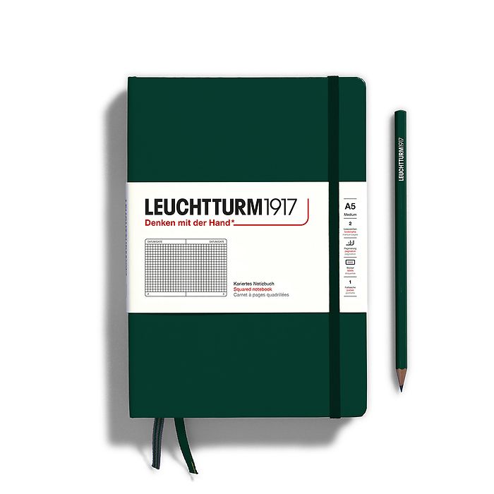 Leuchtturm1917 Notebook A5 Medium Hardcover - forest green