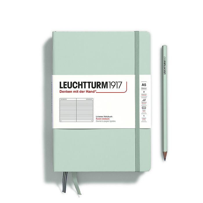 Leuchtturm1917 Notebook A5 Medium Hardcover in mint green colour