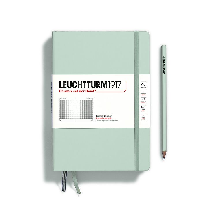 Leuchtturm1917 Notebook A5 Medium Hardcover in mint green by penny black