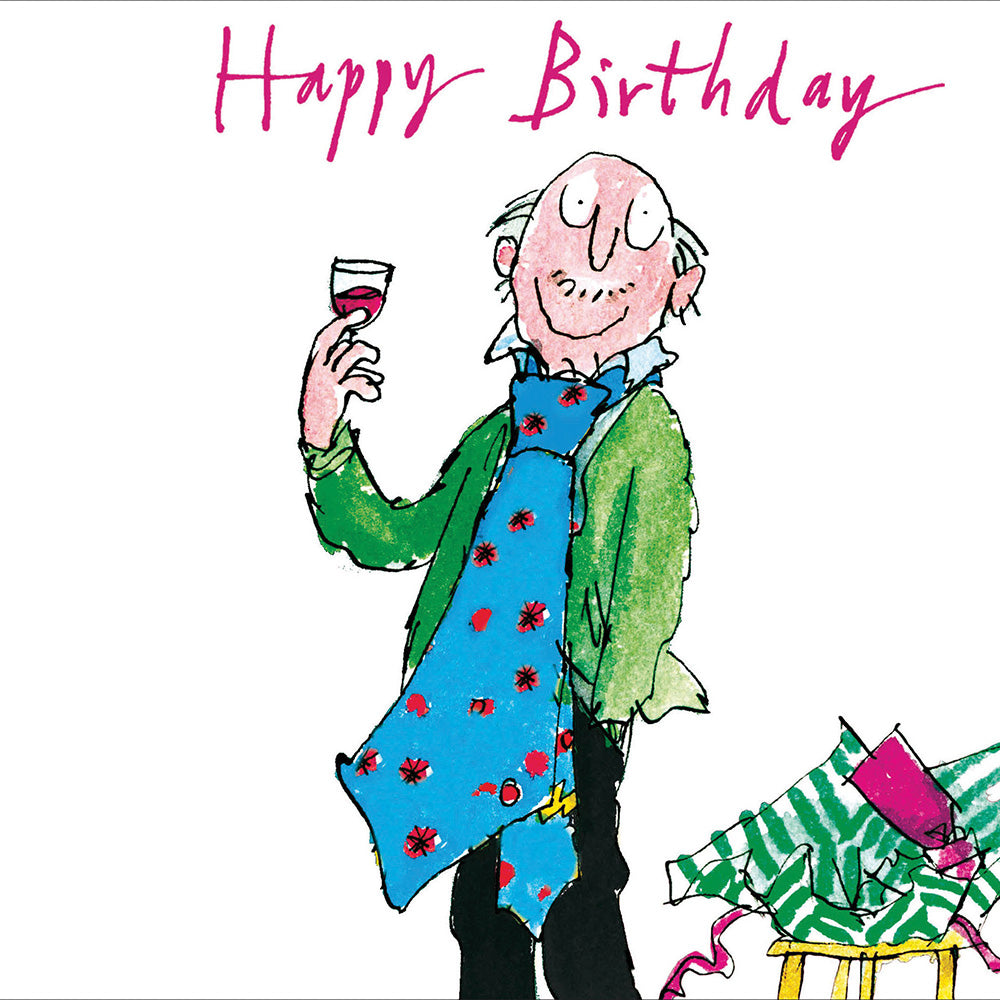Happy Birthday Tie Quentin Blake Card from Penny Black