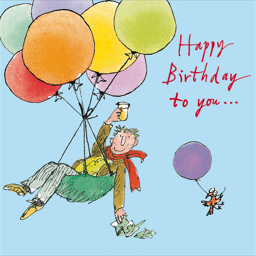 Hanging Around Quentin Blake Birthday Card from Penny Black