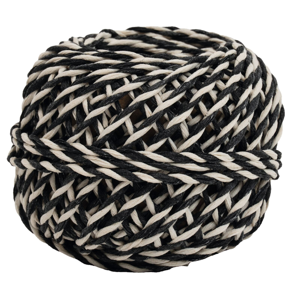 Black &amp; White Candy Stripe Natural Cord Twine Spool by penny black