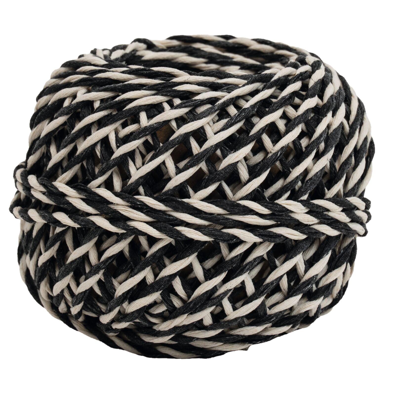 Black & White Candy Stripe Natural Cord Twine Spool by penny black