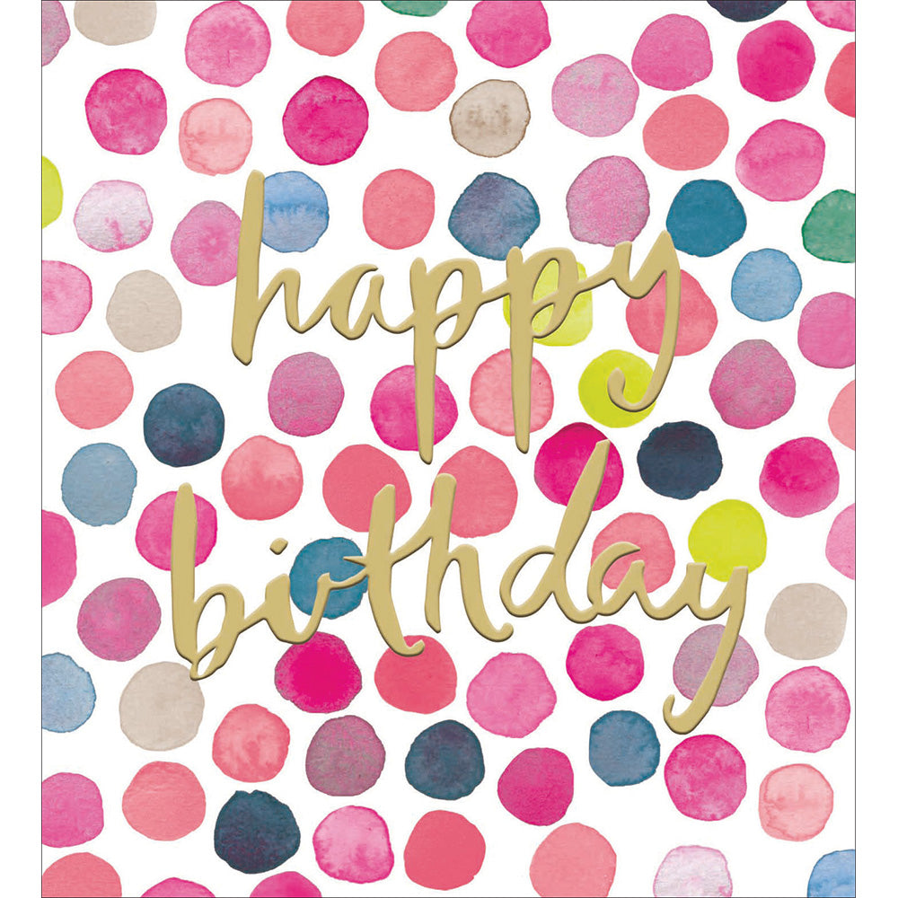 Colourful Spots Birthday Card - Penny Black