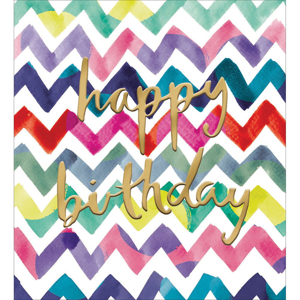 Colourful Chevrons Birthday Card - Penny Black