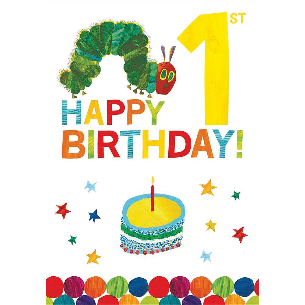 The Very Hungry Caterpillar 1st Birthday Card - Penny Black