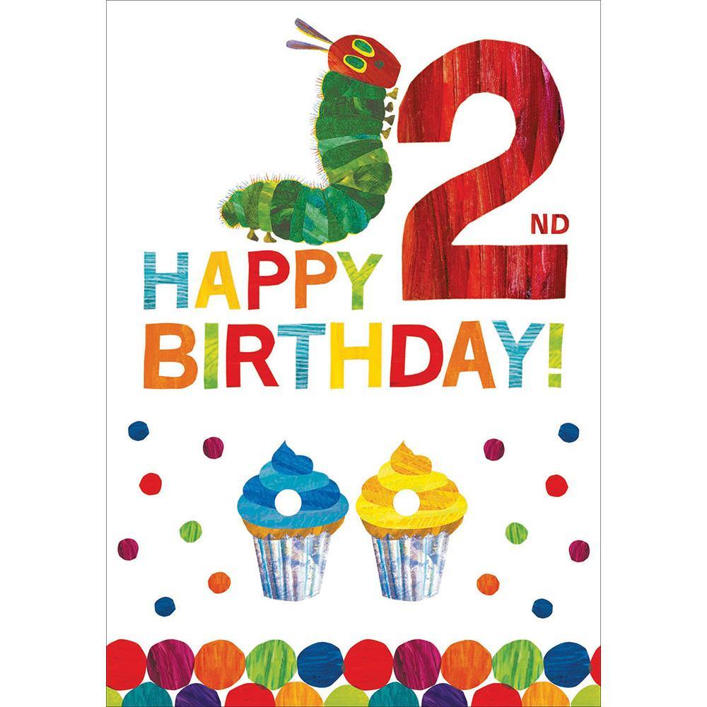 The Very Hungry Caterpillar 2nd Birthday Card - Penny Black