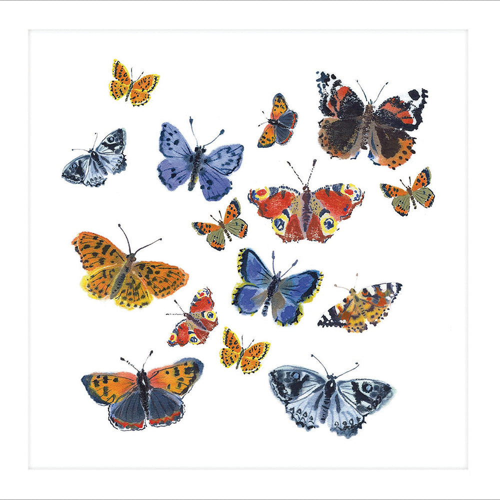 Painted Butterflies Art Card by penny black