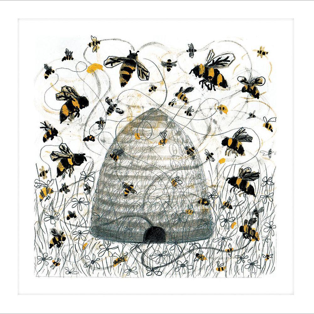 Bees & Beehive Card - Penny Black