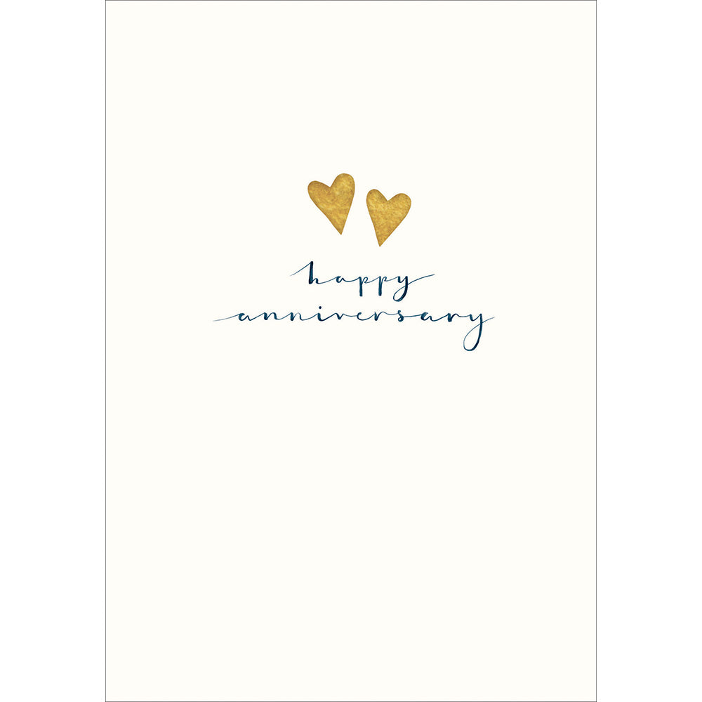 Gold Hearts Happy Anniversary Card by penny black
