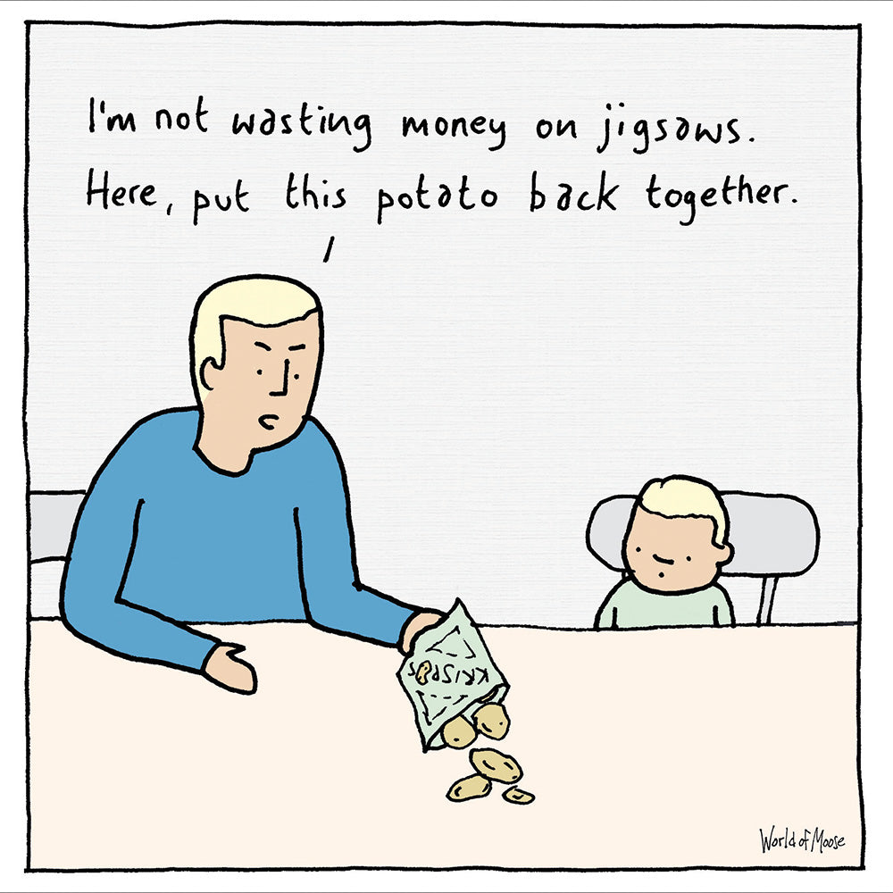 Not Wasting Money On Jigsaws Funny Card - Penny Black