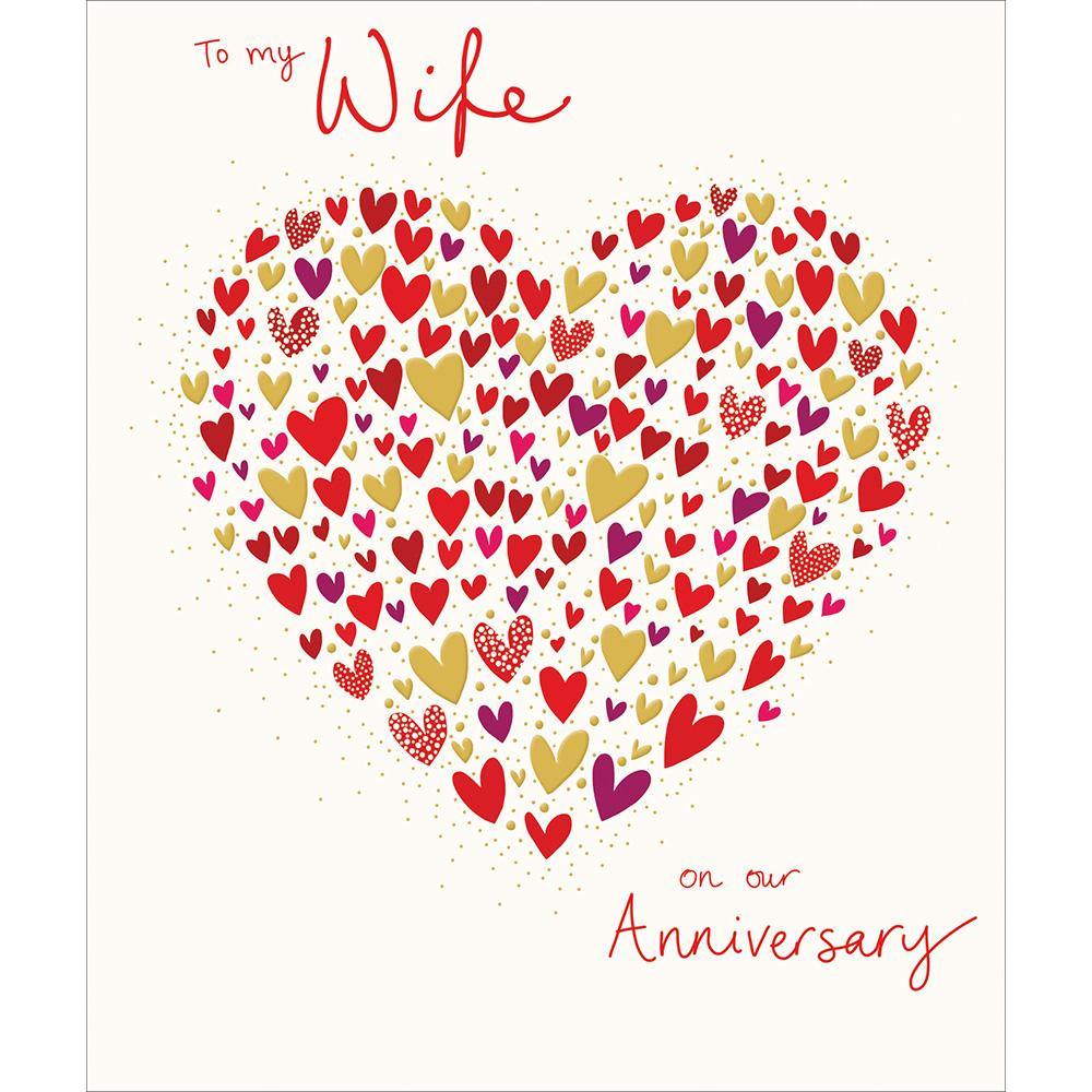 Heart Full Of Love Wife Anniversary Card - Penny Black