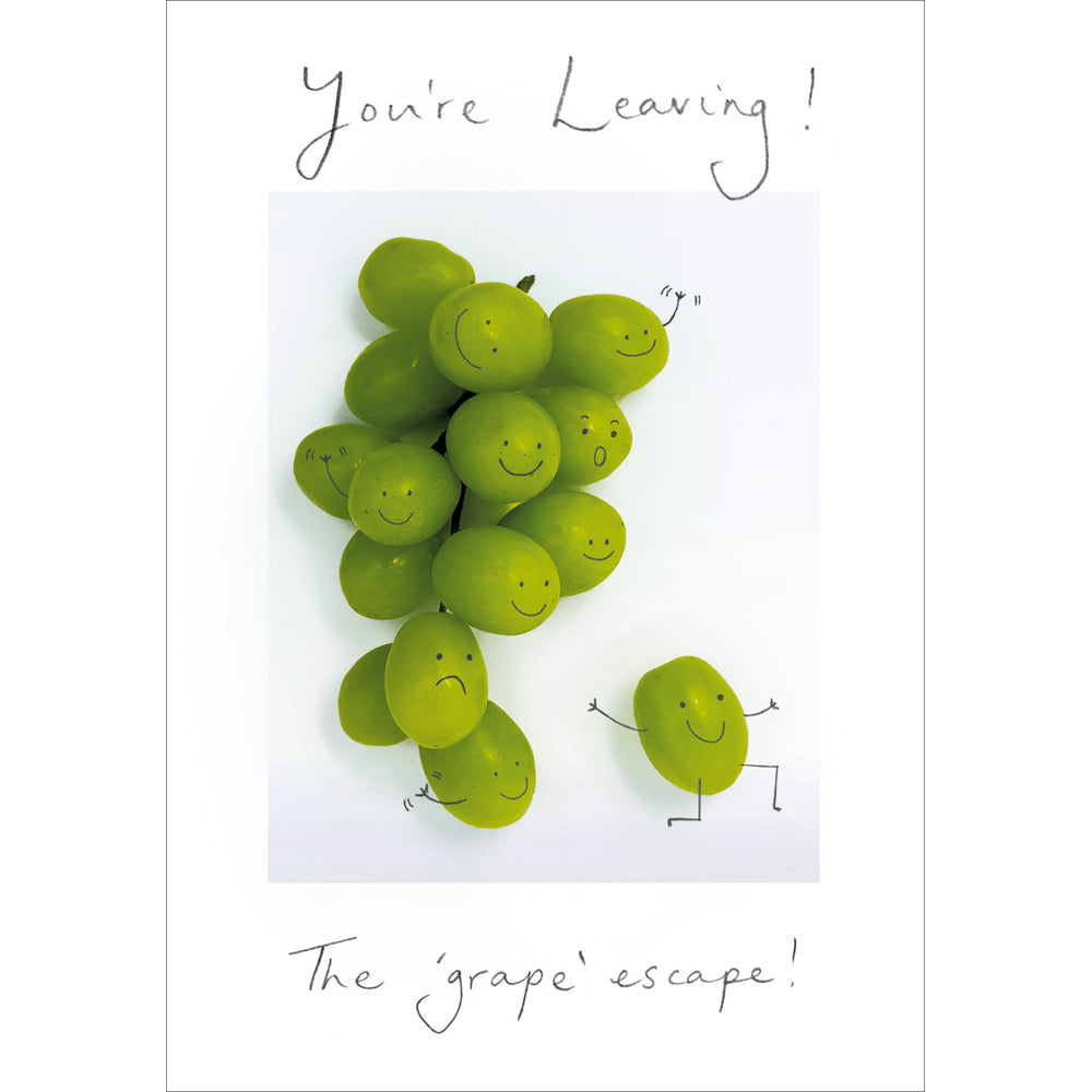 The Grape Escape Funny Leaving Card from Penny Black