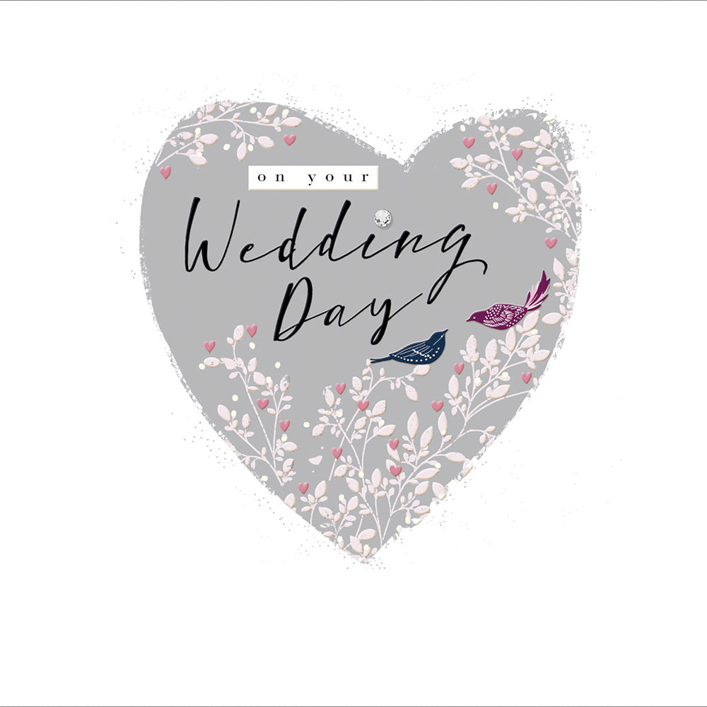 Diamante Heart Wedding Day Card - Penny Black