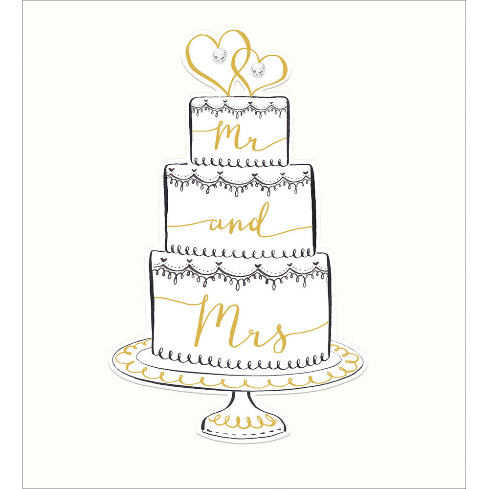 Mr &amp; Mrs Tiered Cake Wedding Card