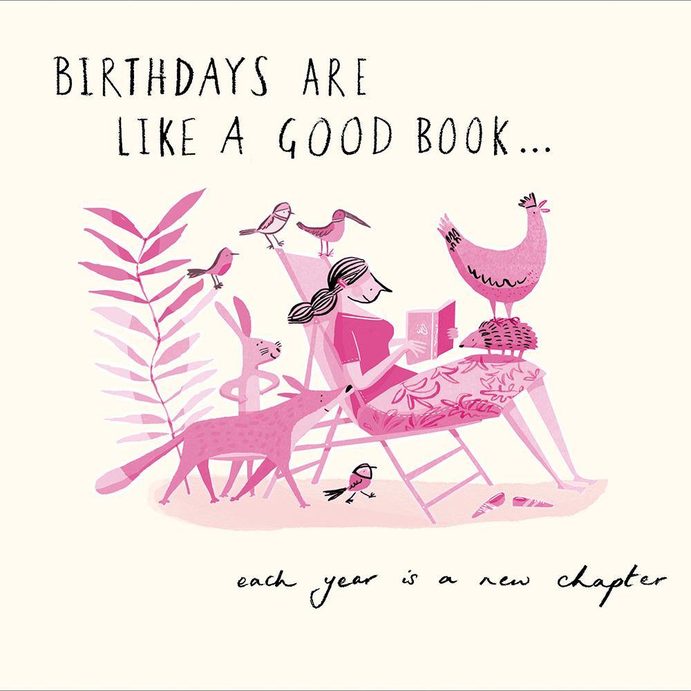 Bookworm New Chapter Birthday Card - Penny Black