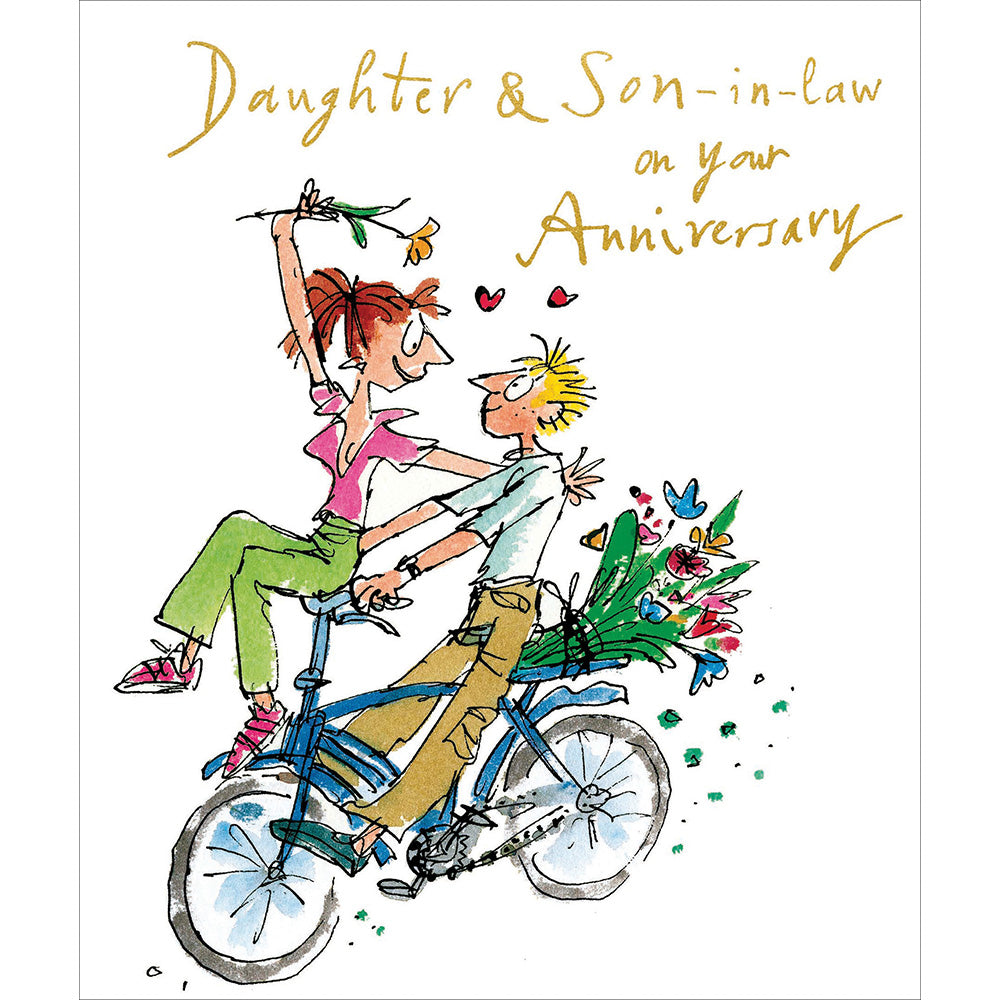 Daughter &amp; Son In Law Quentin Blake Anniversary Card - Penny Black