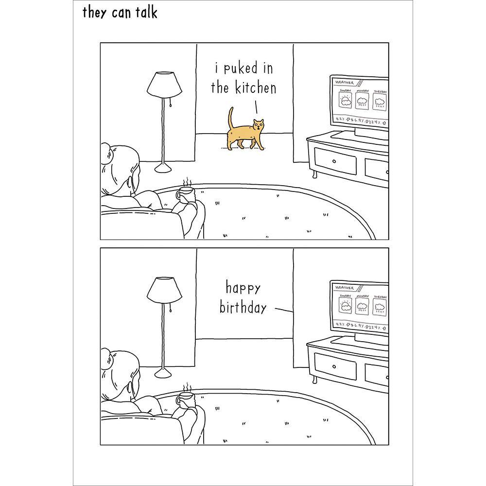 Cat Puked In The Kitchen Funny Card - Penny Black