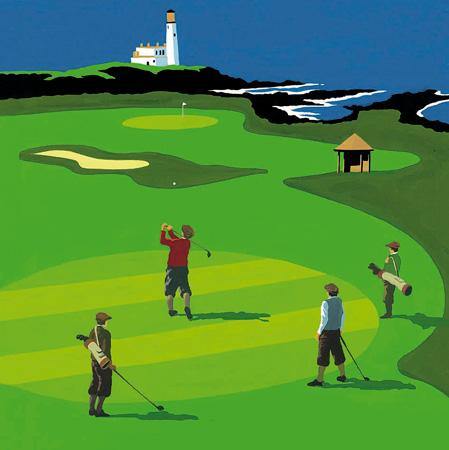 Perfect Approach Golf Birthday Card - Penny Black