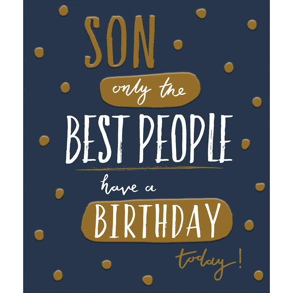 Son Gold Spots Birthday Card - Penny Black