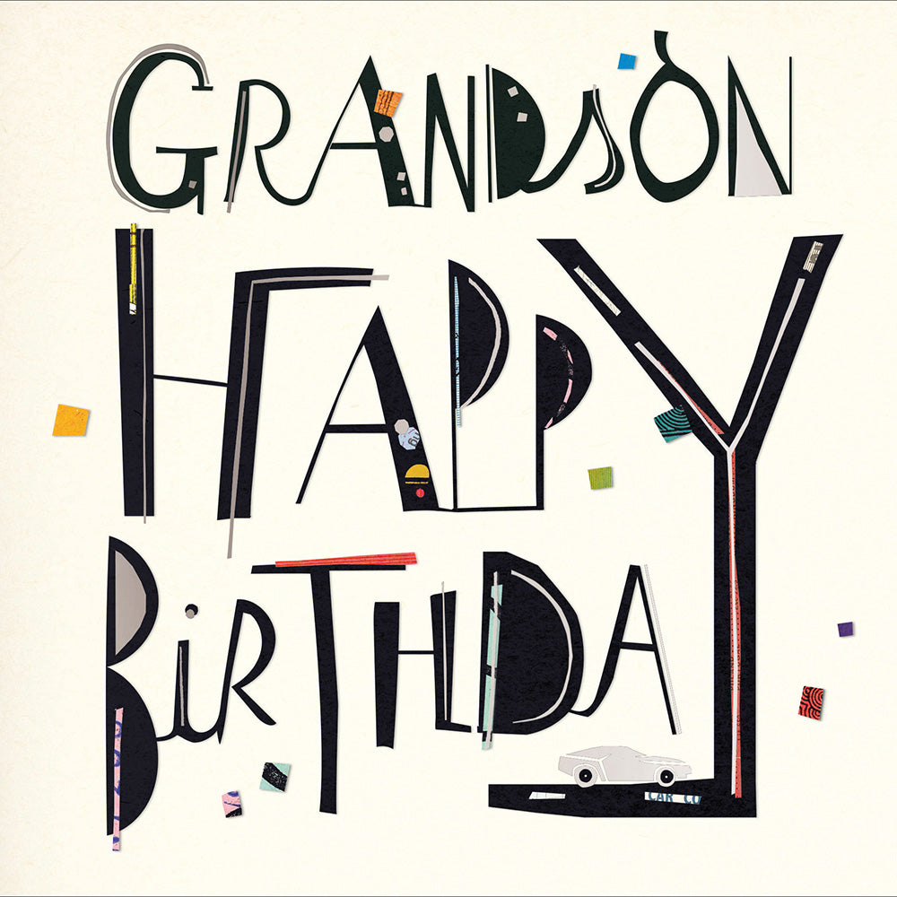 Happy Birthday Grandson Card by penny black
