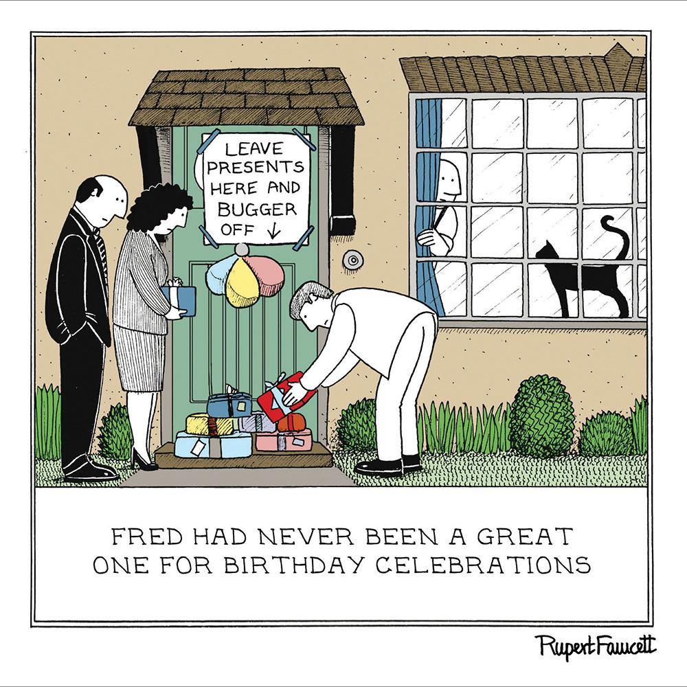 Doorstep Birthday Celebrations Fred Card - Penny Black