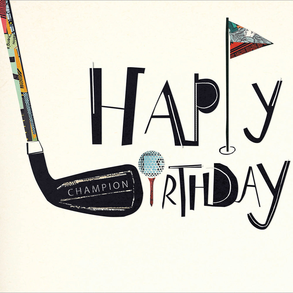 Happy Birthday Golf Champion Card from Penny Black