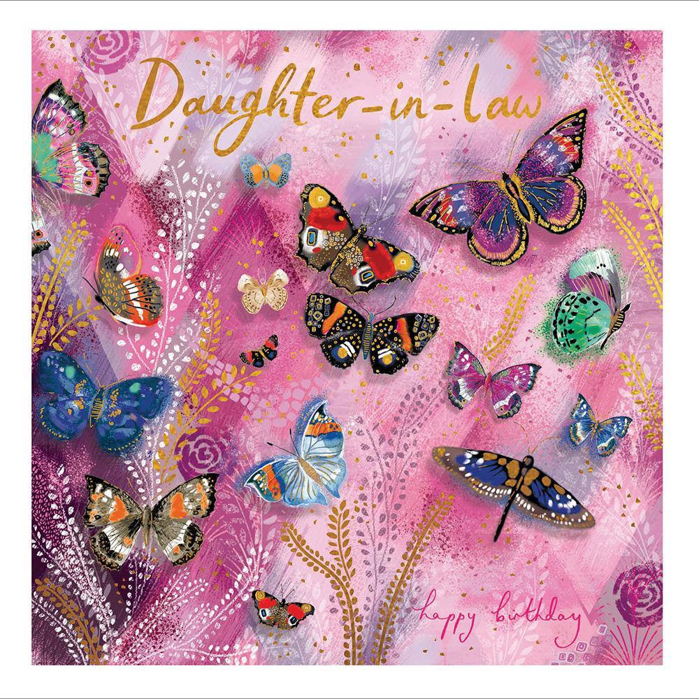 Beautiful Daughter In Law Butterflies Birthday Card - Penny Black