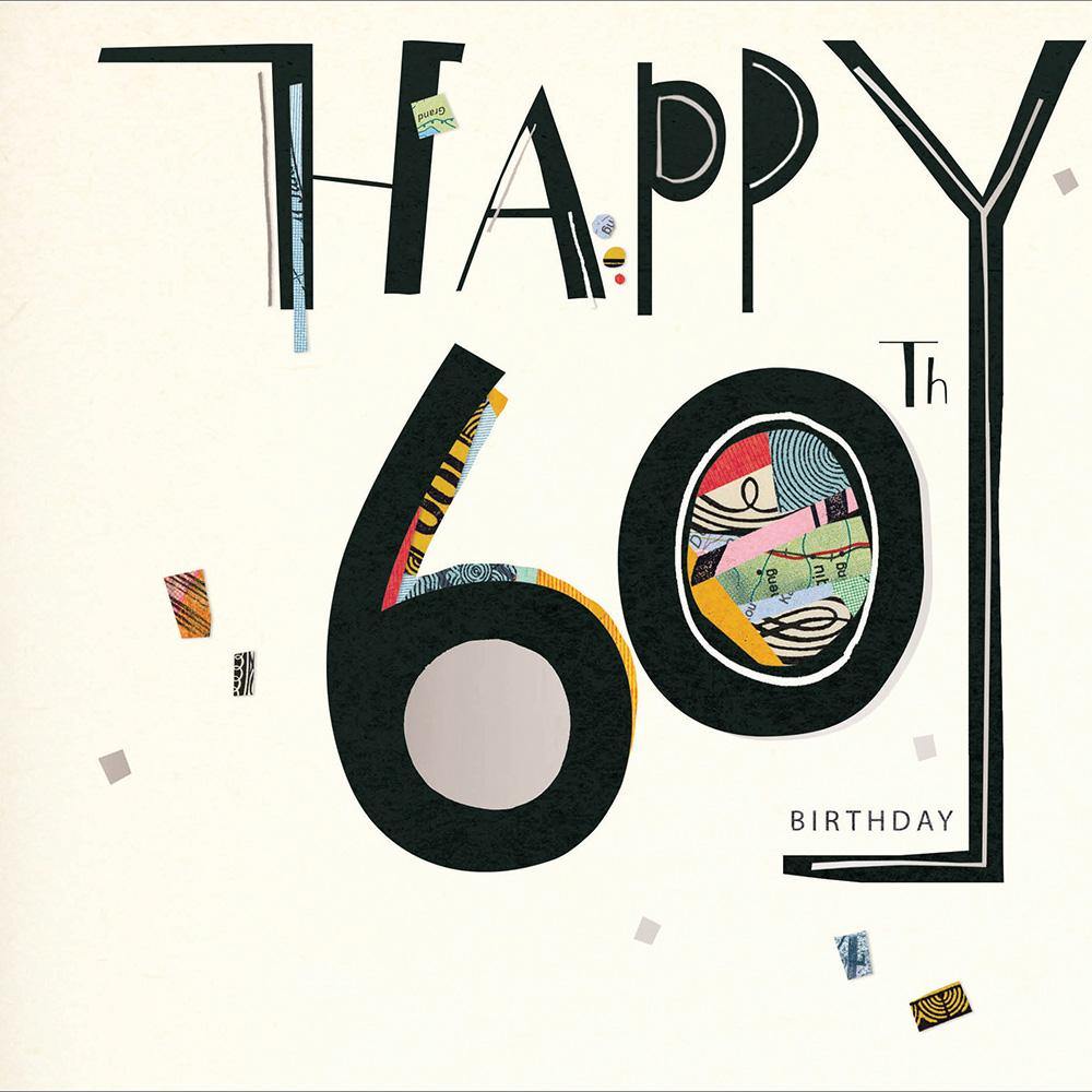 Collage 60th Birthday Card - Penny Black