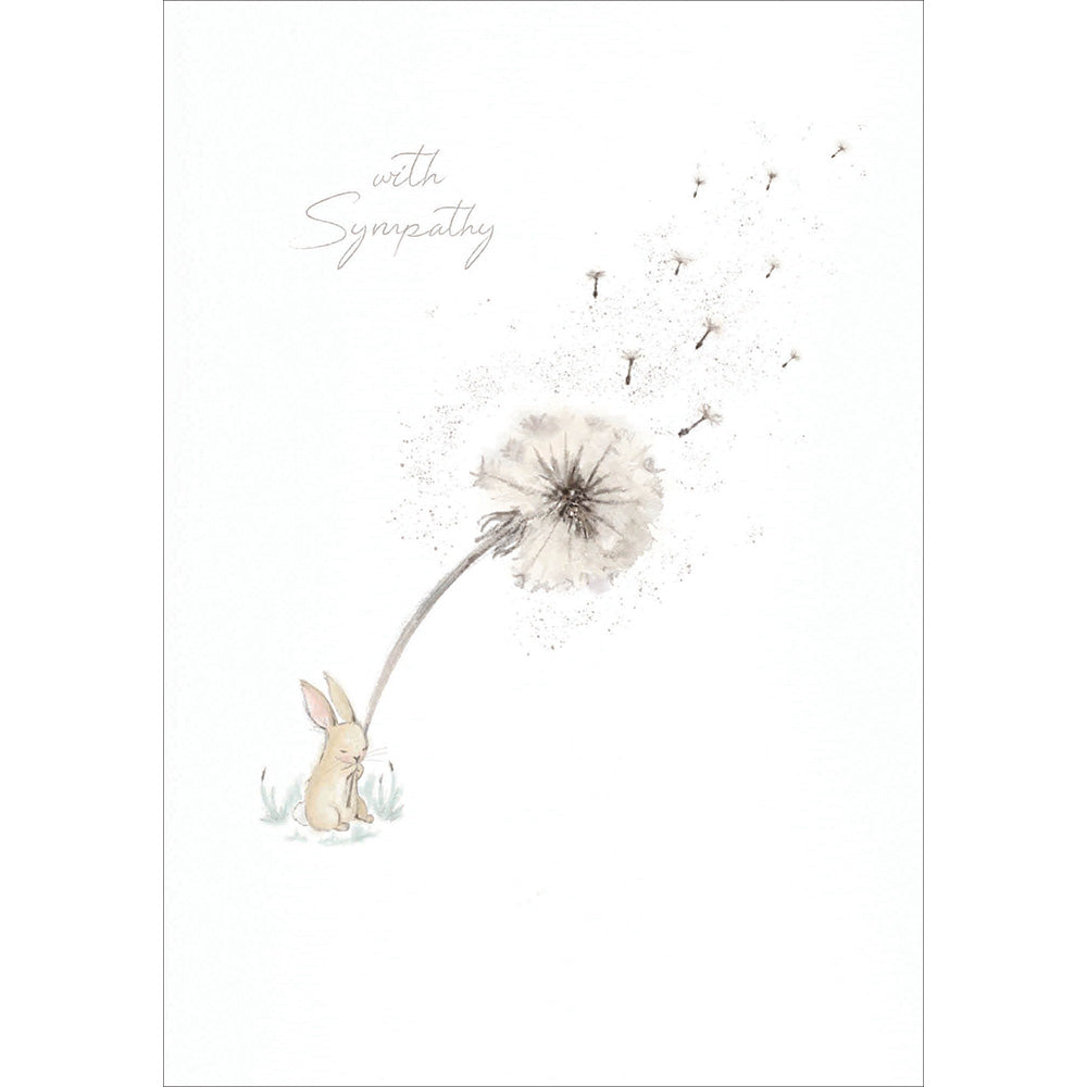 Bunny with Dandelion Sympathy Card by penny black