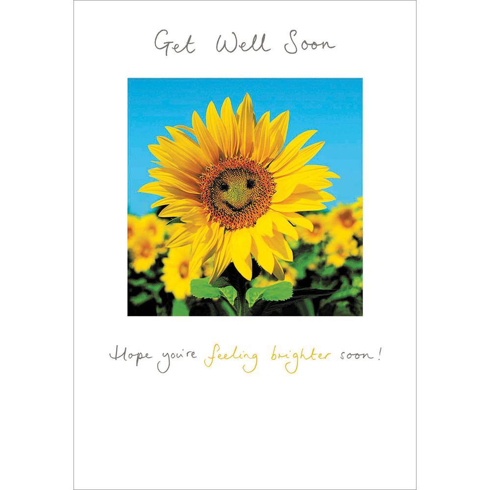 Smiling Sunflower Get Well Soon Card - Penny Black
