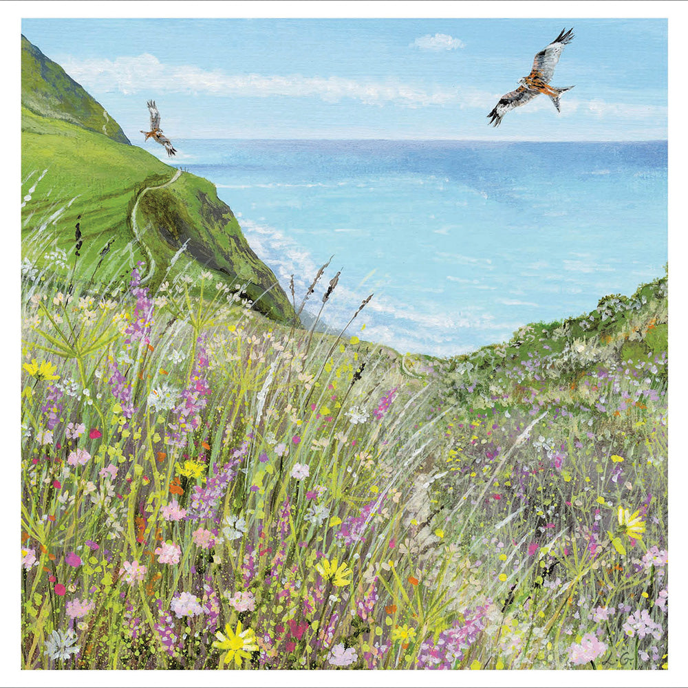 Coastal Path Wildflowers Art Card from Penny Black