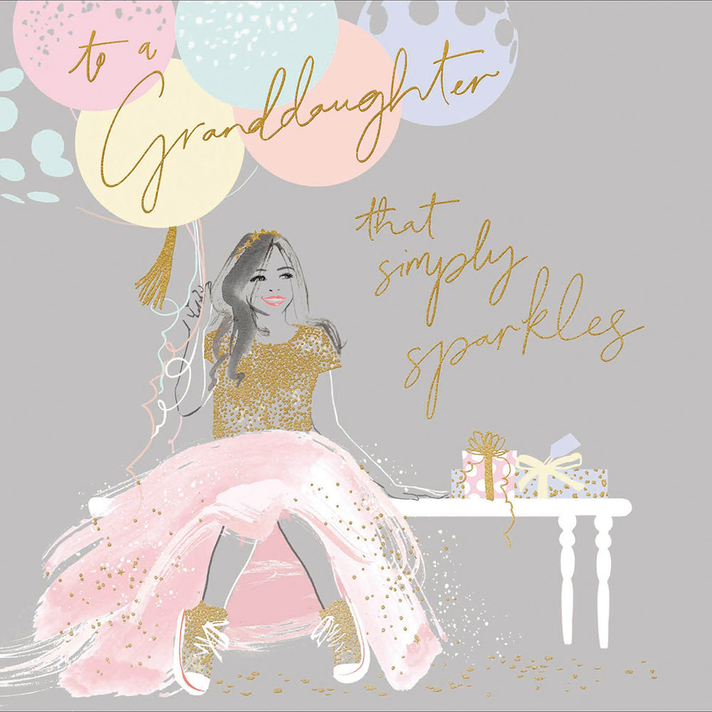 Granddaughter That Simply Sparkles Birthday Card by penny black