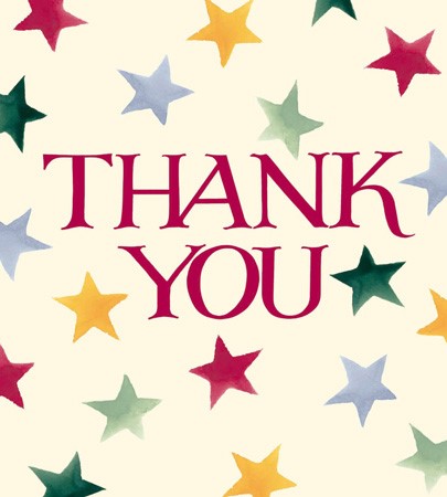 Thank You Stars Emma Bridgewater Notecard 8 Pack