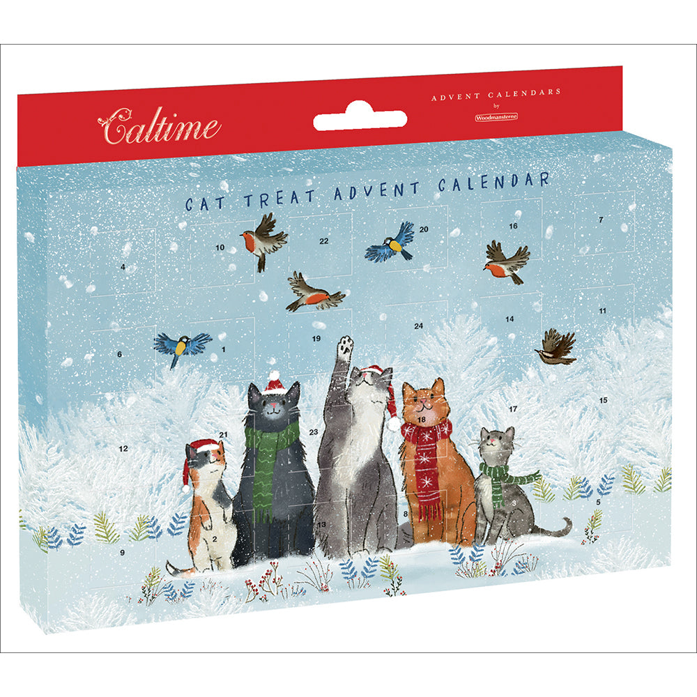 Festive Cats Pet Advent Calendar With Treats For Cats