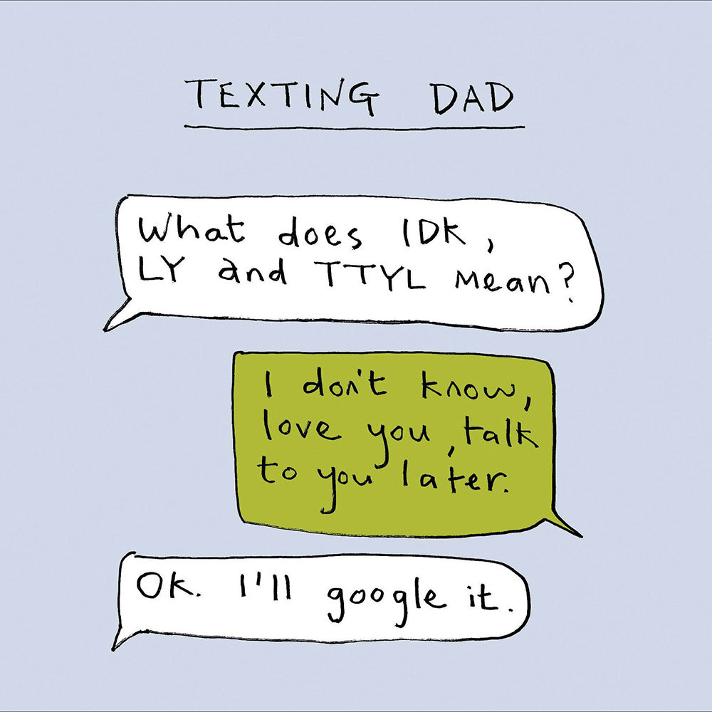 Texting Dad Funny Father's Day Card from Penny Black