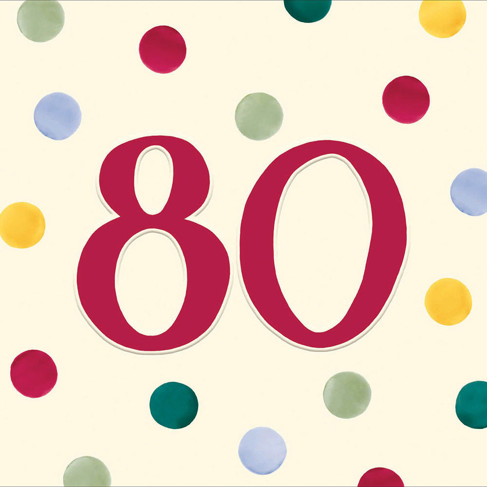 80th Spots Emma Bridgewater Birthday Card from Penny Black